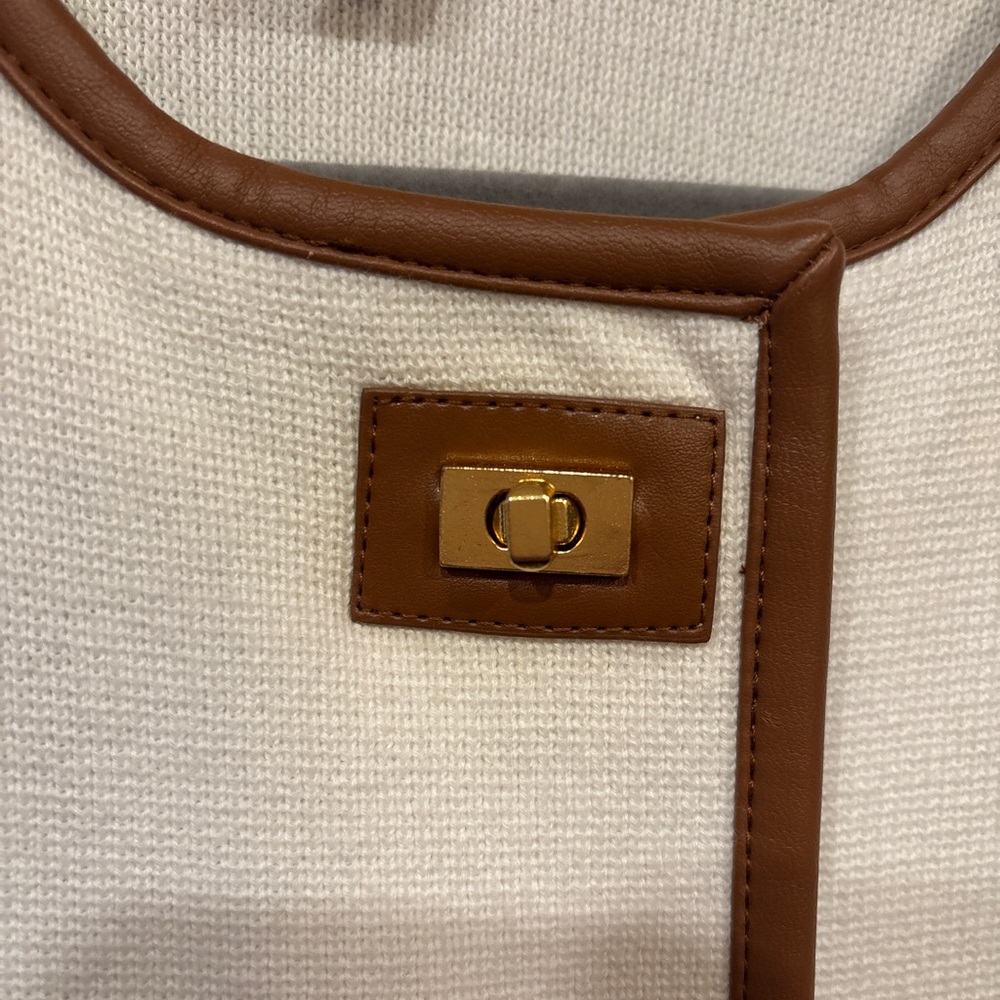 Ralph Lauren Cream Sweater with Brown Accents - Womens Large Petite - Picture 2 of 6